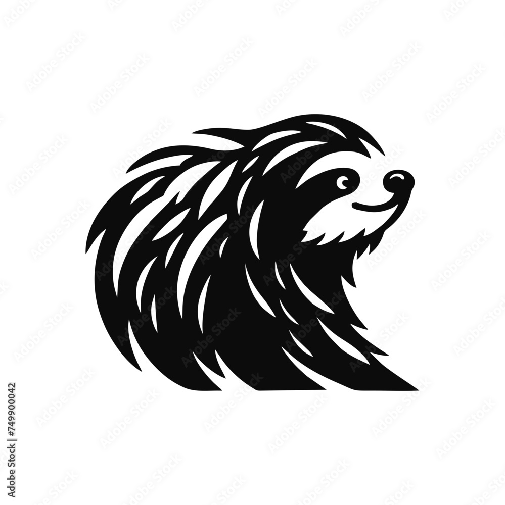 Fototapeta premium Simple and Clean Sloth Logo Icon