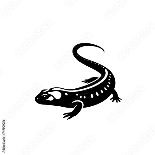 Simple and Clean Salamander Lizard Logo Icon	