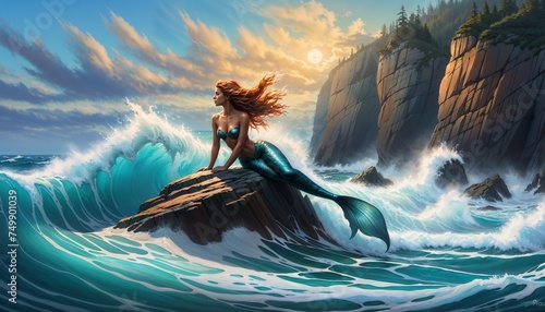 mermaid in the ocean
