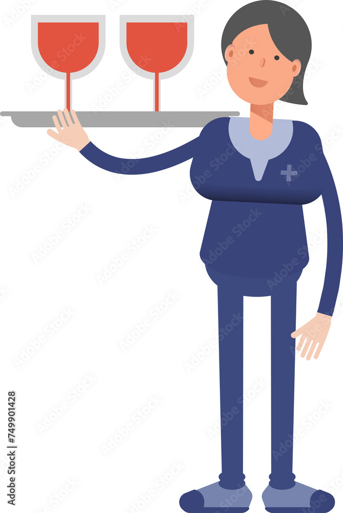 Doctor Character Serving Wine Illustration
Doctor Character Serving Wine Illustration