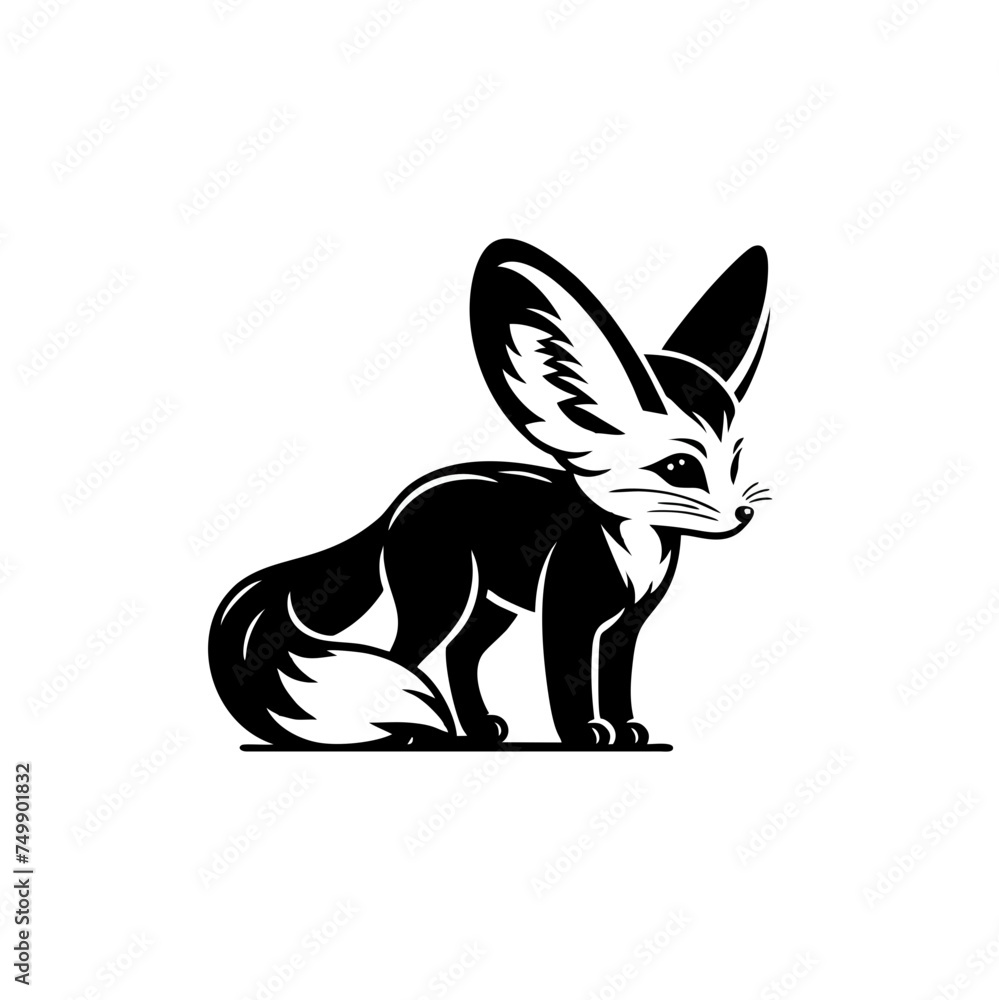 Fennec Fox Logo Icon Simple and Clean Fennec Fox Logo Icon Simple and Clean