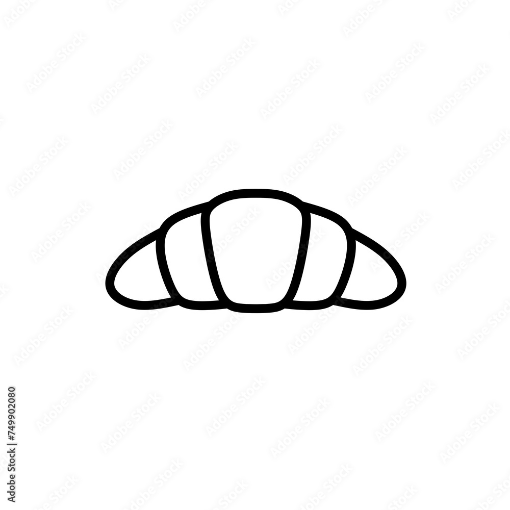 croissant isolated on white croissant isolated on white