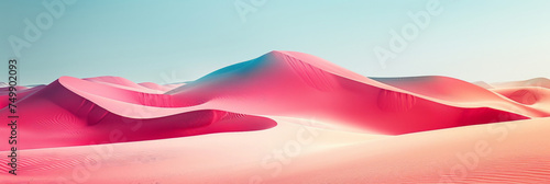 pink sand dunes in the desert on blue sky background  appropriate for travel magazines  blog headers  website backgrounds  or desert themed contras designs.banner