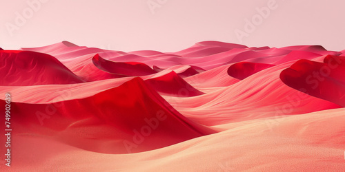red sand dunes in the desert on blue sky background, appropriate for travel magazines, blog headers, website backgrounds, or desert themed contras designs.banner
