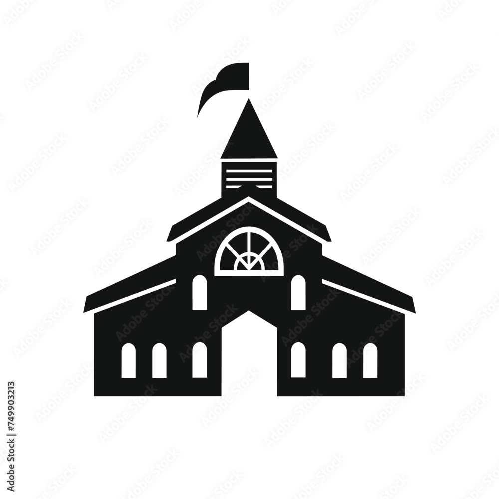 Church icon. Church outline icon. Church, holy Christianity icon. Church icon design trendy illustration. Church icon of rastr illustration for web and mobile. Christianity, Catholicism, Orthodoxy.
