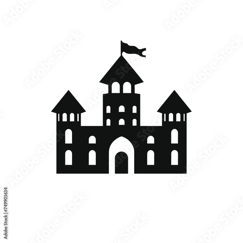 Castle icon. Sand citadel line icon. Castle icon logo design premium. Medieval castle icon . Premium quality graphic design. Sand castle base icon. Castle silhouette logo icon vector.