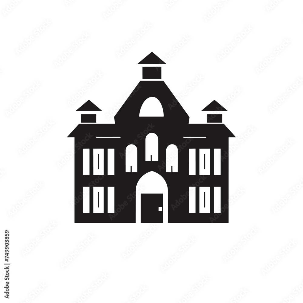 Eps 10. University building sign. Linear style sign for mobile concept and web design. Element of education icon for mobile concept and web apps. University building icon vector template. Eps 10. University building sign. Linear style sign for mobile concept and web design. Element of education icon for mobile concept and web apps. University building icon vector template.