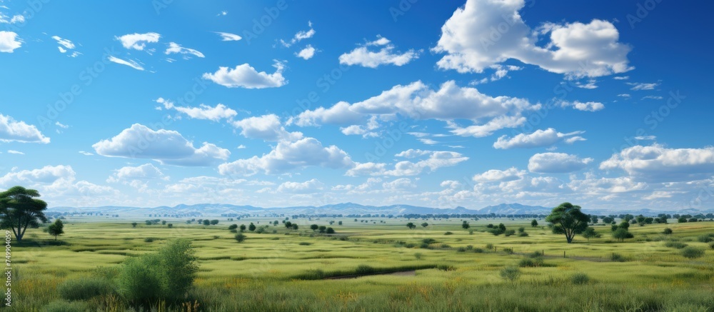 countryside with a wide field