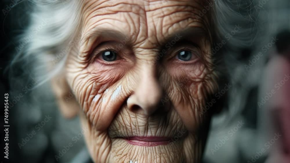 The events of her life flash before the old woman's face. The events of her life flash before the old woman's face.