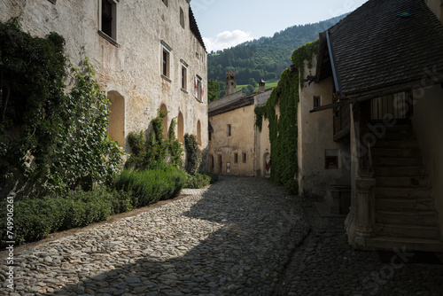 The ancient village in the Alps in the South Tyrol region photo