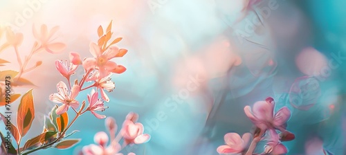 Serenity of spring  abstract compositions reflecting nature s beauty with soft pastels
