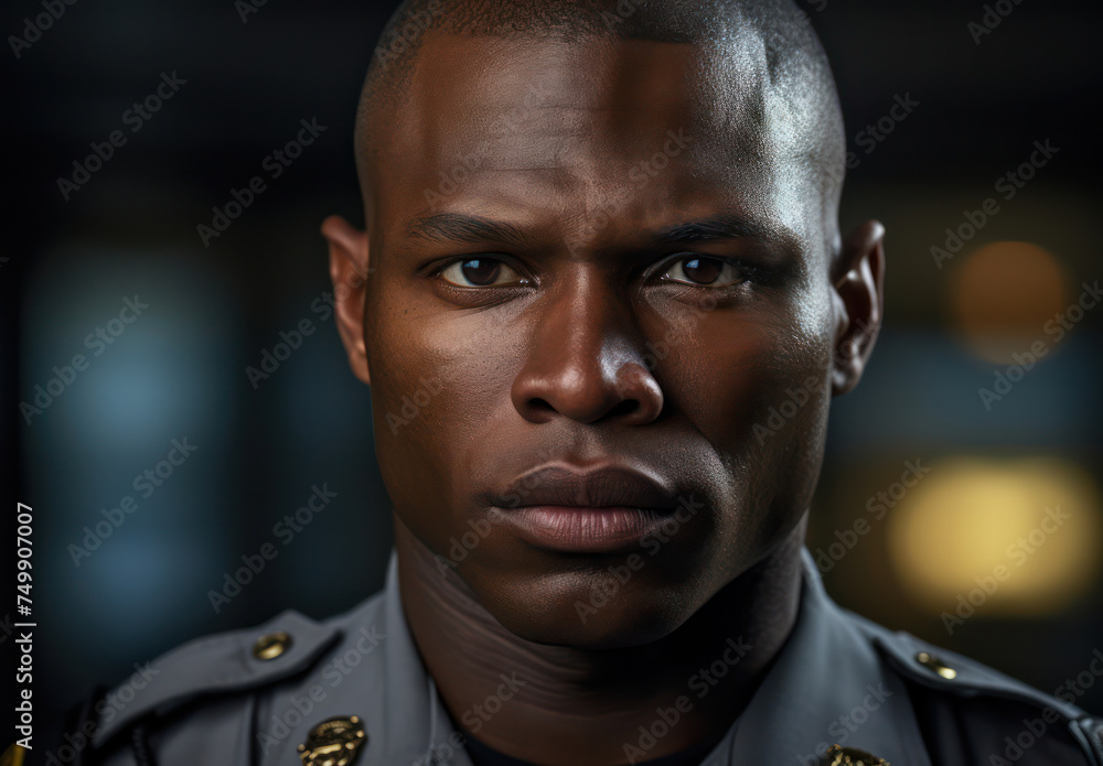 Confident African American Man with Serious Expression, Isolated on Black Background Confident African American Man with Serious Expression, Isolated on Black Background