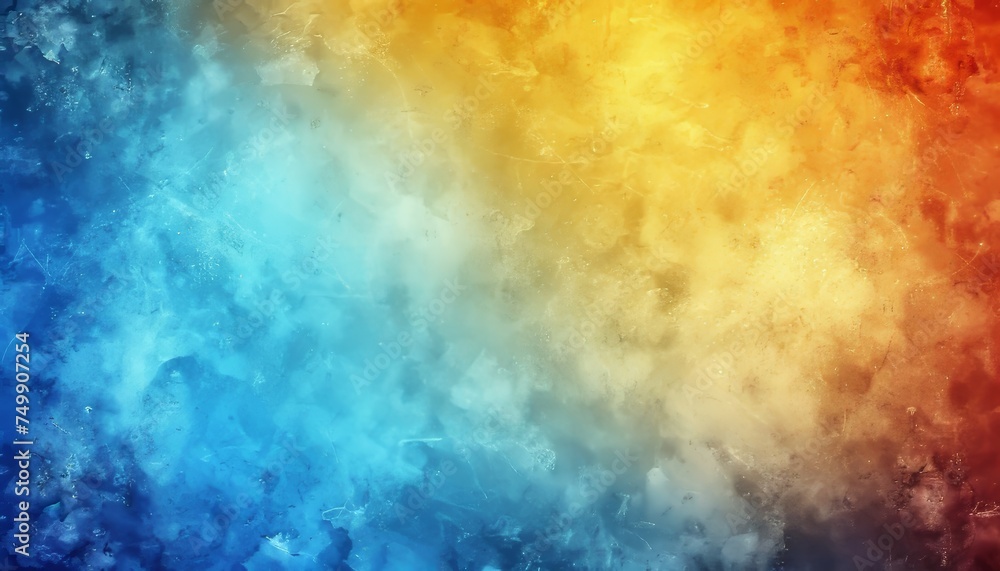 Obraz premium Spring morning watercolor strokes in sky blue and pale yellow, peaceful abstract background