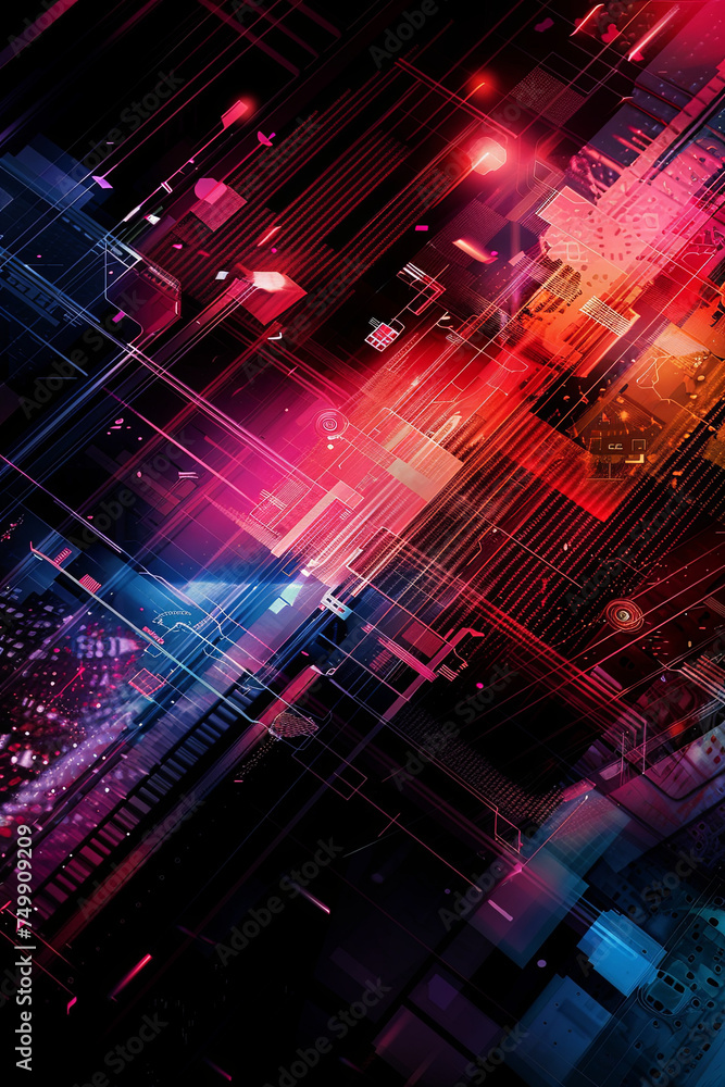 Fototapeta premium Abstract technology background