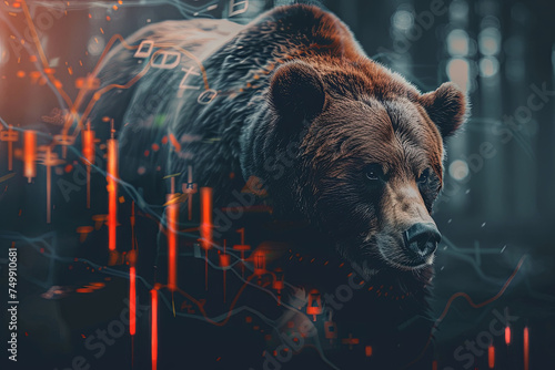 Bear market downtrend for stock market