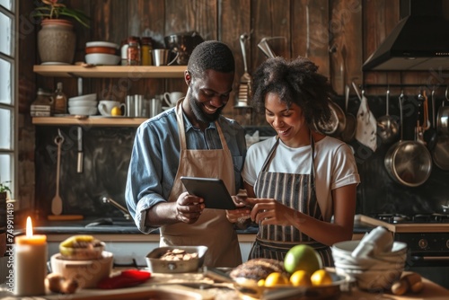 Diverse Couple Baking Together - Happy Moments in the Kitchen