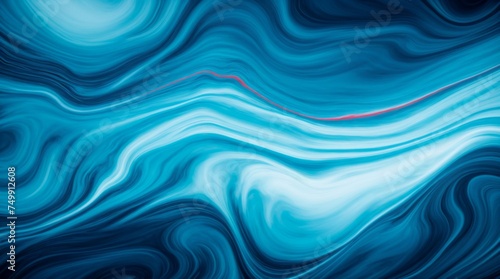Exquisite blue swirling waves forming a mesmerizing abstract pattern  © Fred