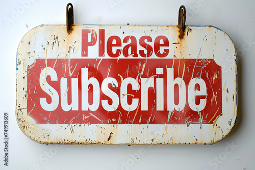 Please subscribe sign photo
