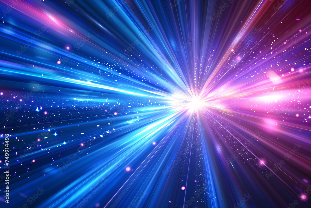 Obraz premium Emitting lines and data, Internet technology big data background