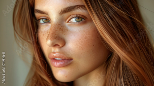 Wallpaper Mural Natural beauty and no makeup, beautiful young woman. Skin care cosmetics and women's brand concept, close-up face portrait Torontodigital.ca