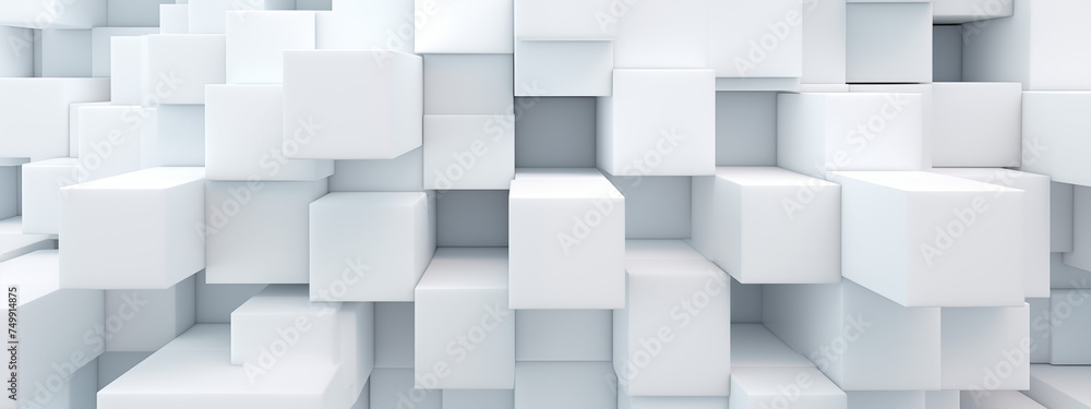 Infinite White Cubes Abstract Background Infinite White Cubes Abstract Background