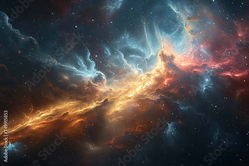 futuristic space nebula, deep space 