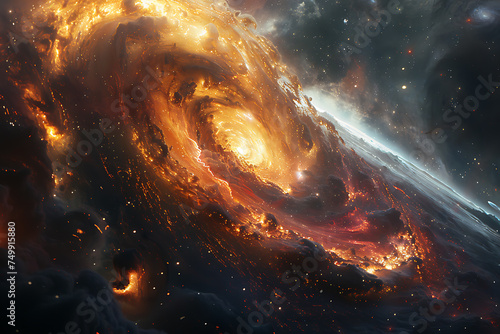 futuristic space nebula  deep space 