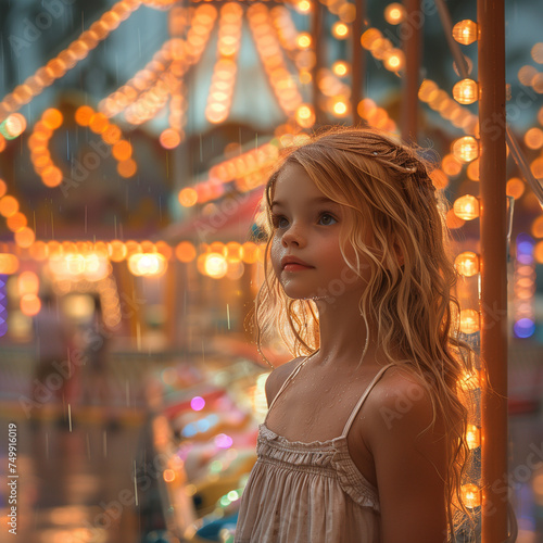 a girl in an amusement park © Daria Dranyk