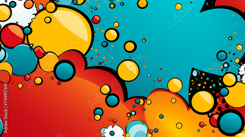 Comic polka dot speech bubbles  comic art illustration background
