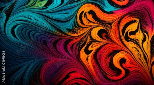 Abstract design showcasing vibrant swirling patterns and colors © Fred
