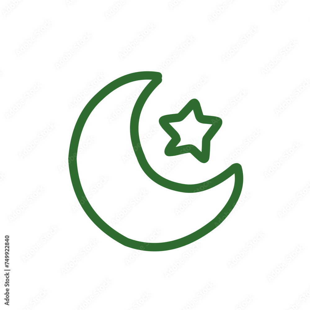 Ramadan Outline Doodle Vector Ramadan Outline Doodle Vector