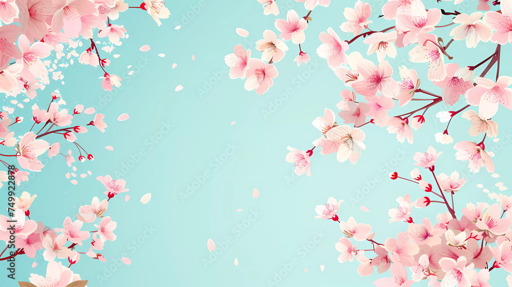 Pink Cherry blossom background.vector illustration. Pink Cherry blossom background.vector illustration.