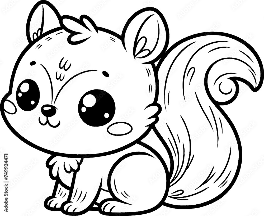 Ecureuil dessin au trait a colorier, contenu pour livre de coloriage pour enfants, Ecureuil dessin au trait a colorier, contenu pour livre de coloriage pour enfants,