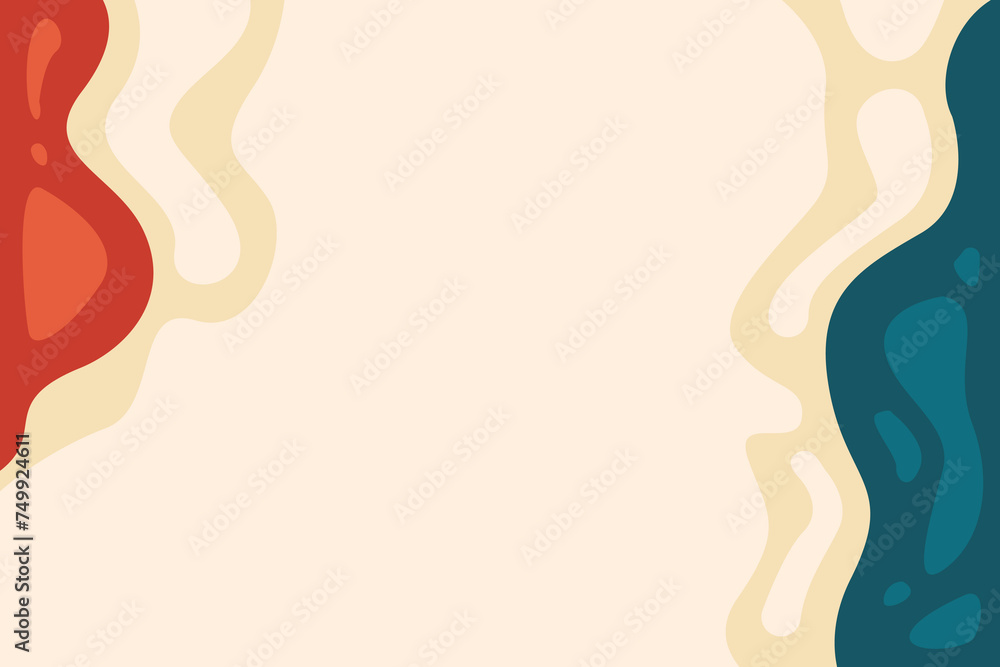 Abstract Wave Flat Design Background Abstract Wave Flat Design Background