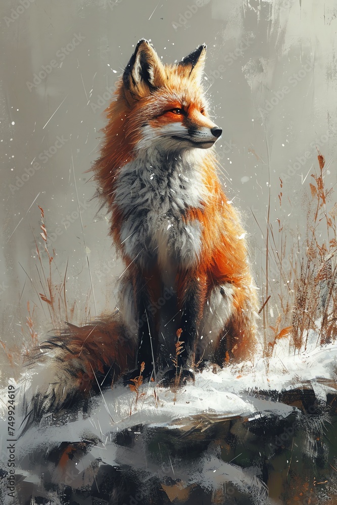 Fox in Snowy Silence