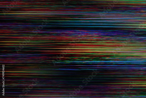 Screen hologram glitch abstract background in multicolor