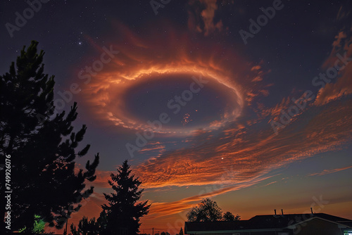 Rare celestial phenomenon captured in the night sky.