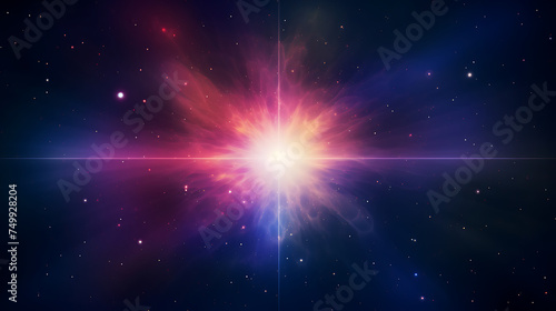A vector image of a star being born in a nebula.