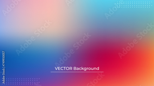 Smooth and blurry colorful gradient mesh background. Modern bright rainbow colors. Easy editable soft colored vector banner template. Premium quality