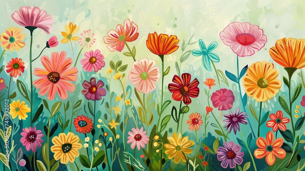 Floral background. Generative AI Floral background. Generative AI