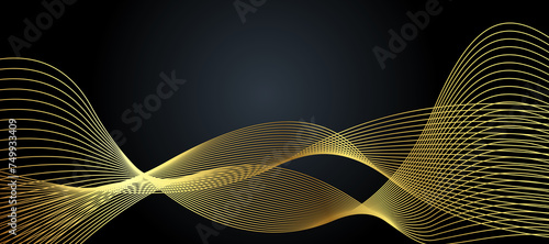 vector abstract black and gold luxury background with abstracts