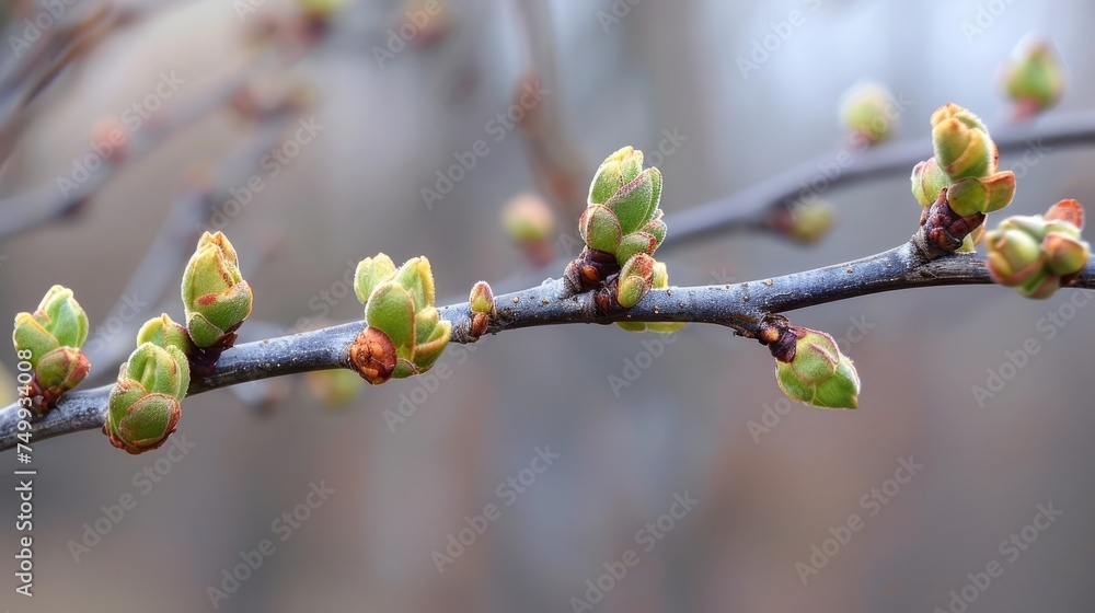 Spring buds. Generative AI Spring buds. Generative AI