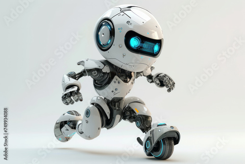 Running artificial intelligence robot © nan