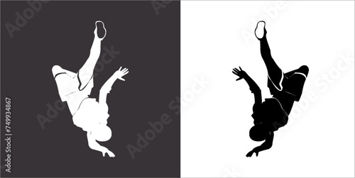 Illustration vector graphics of breakdance icon