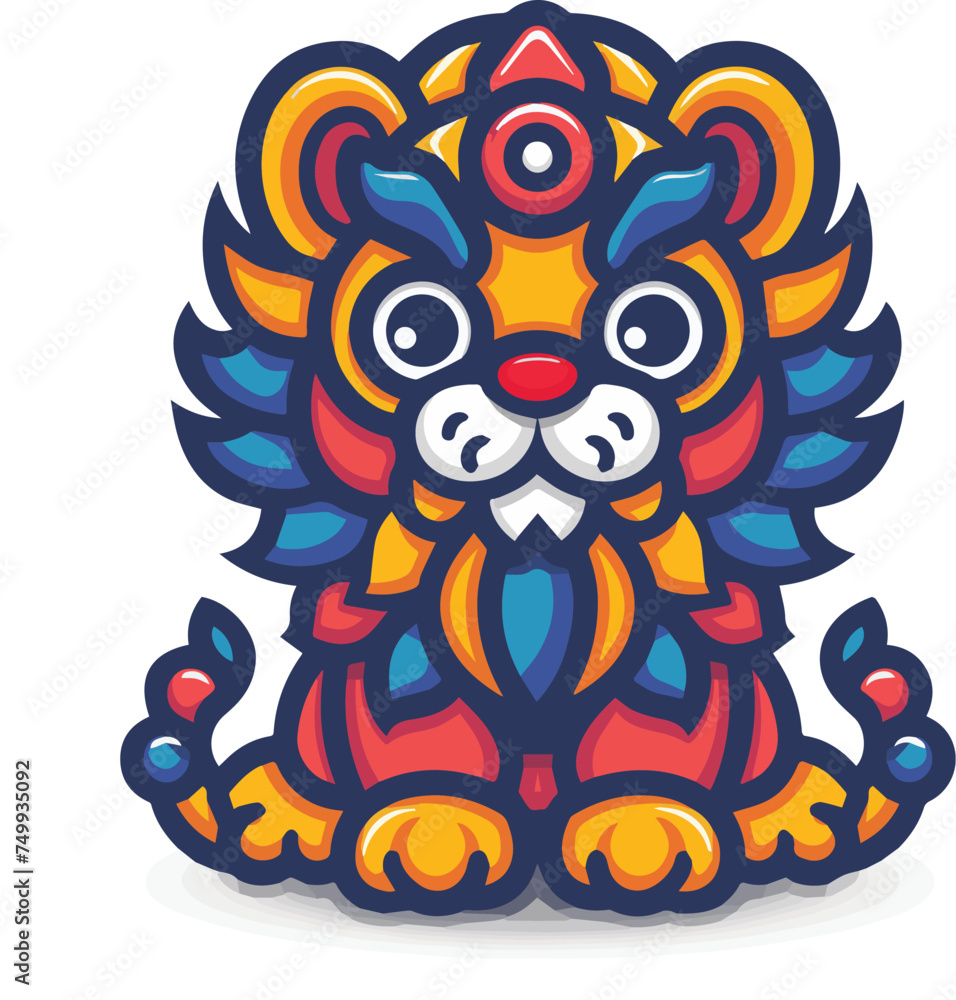 Fototapeta premium Lion Vector Colourful