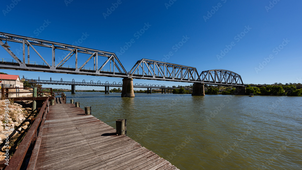 The Railway Bridge over the Murray River in Murray Bridge, South Australia The Railway Bridge over the Murray River in Murray Bridge, South Australia