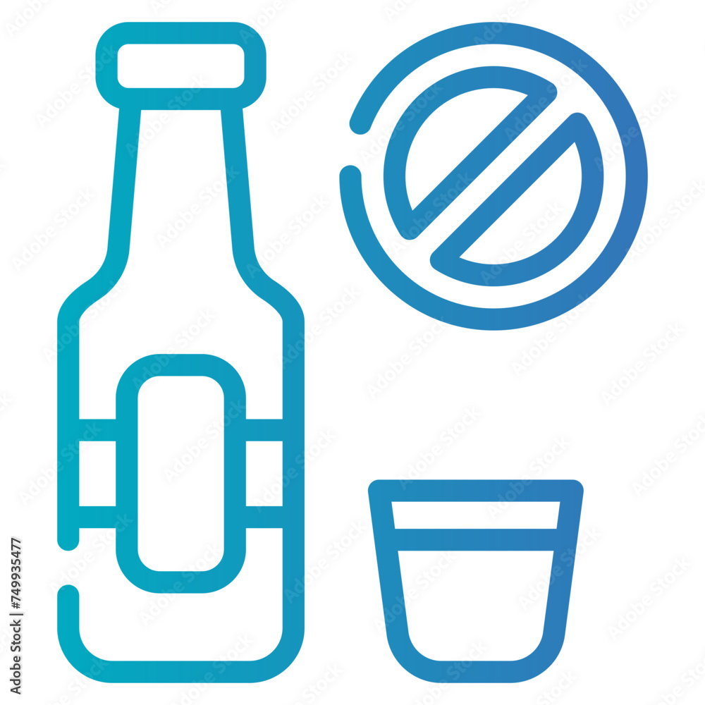 Fototapeta premium No Alcohol Icon