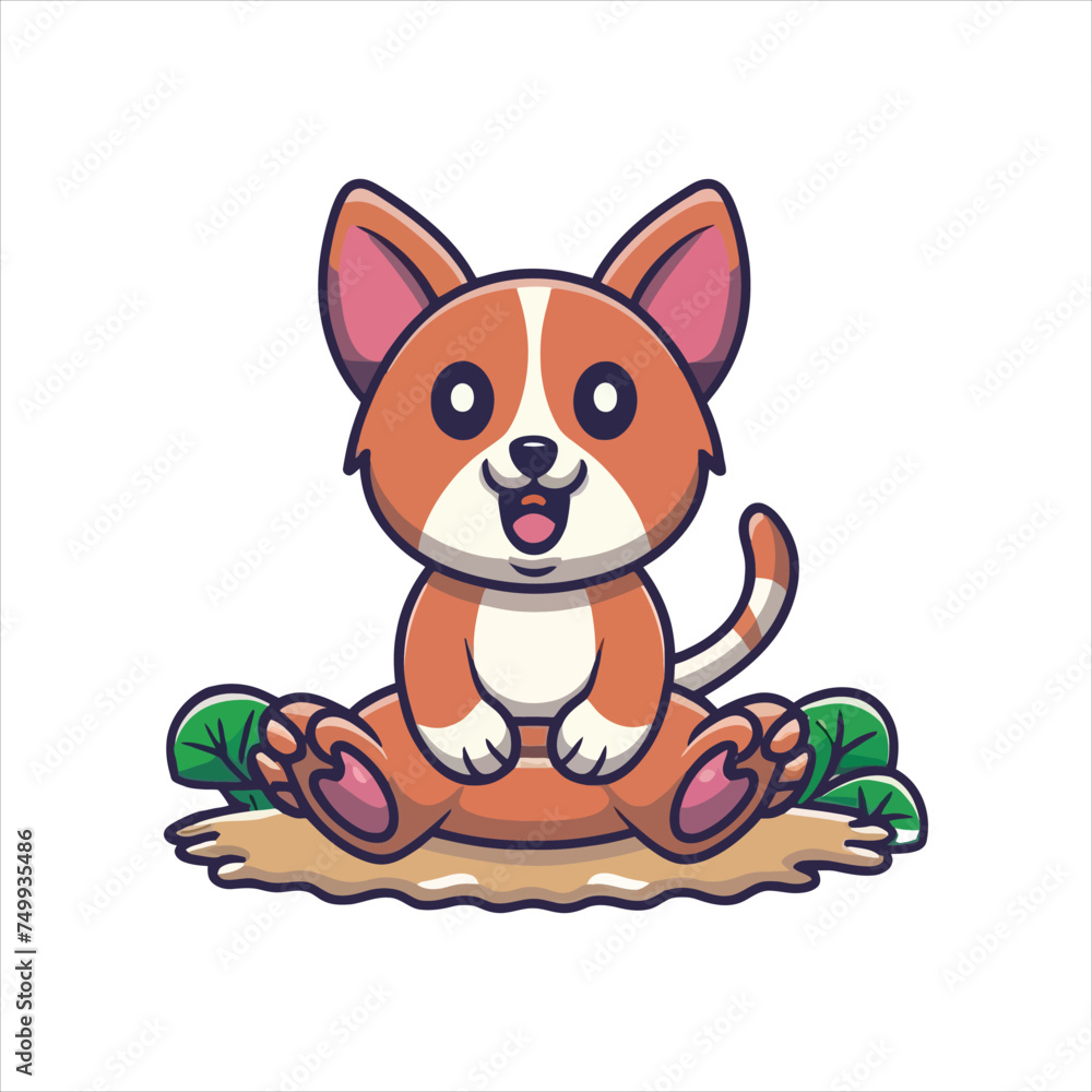 animal pet vector illustration. with fully editable animal pet vector illustration. with fully editable