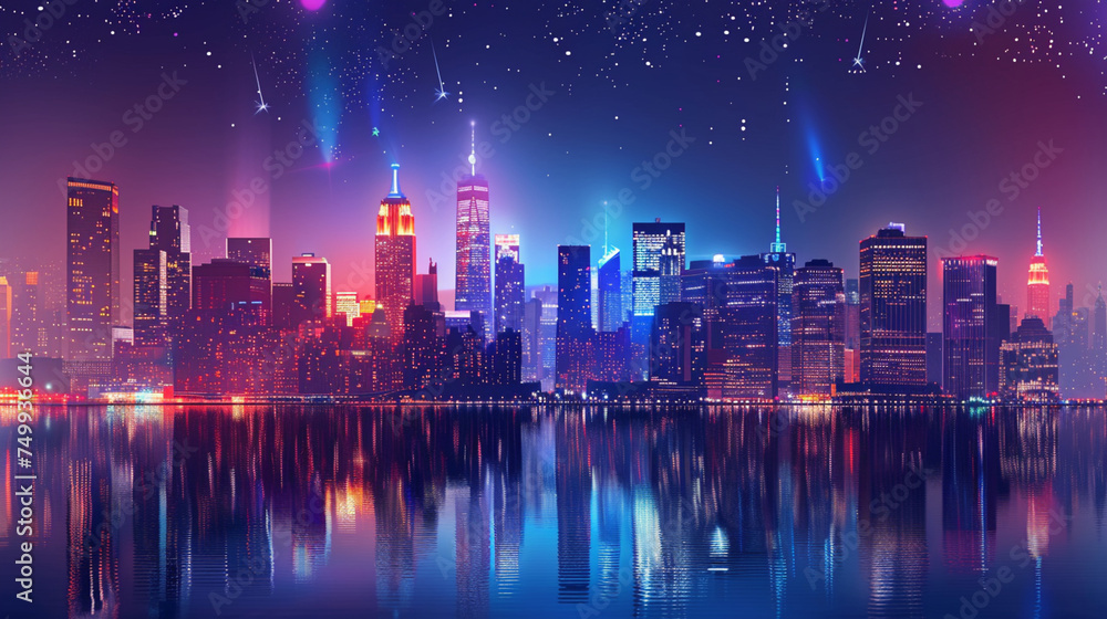 Obraz premium 大都会の夜景