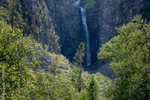 Njupeskär is a waterfall in northwestern Dalarna, formed by Njupån in Fulufjällets nationalpark © Dreamnordno